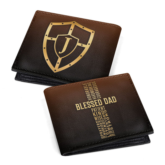 Blessed Dad | Personalized Folded Wallet For Men JSLFWHA15