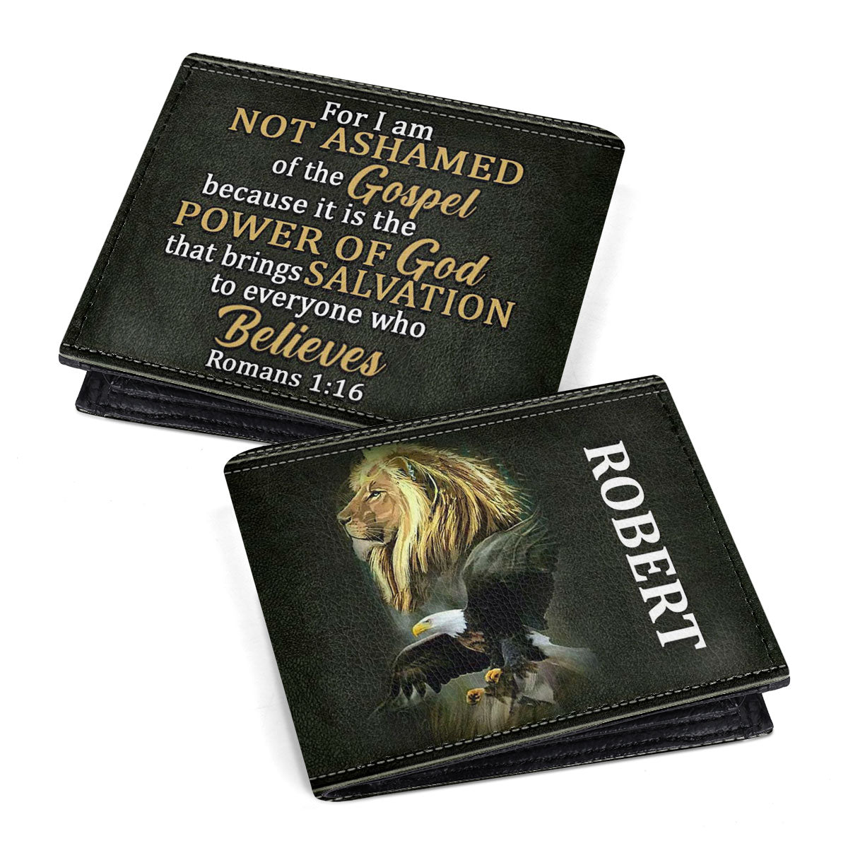 Not Ashamed Of The Gospel | Personalized Folded Wallet For Men JSLFWM1031