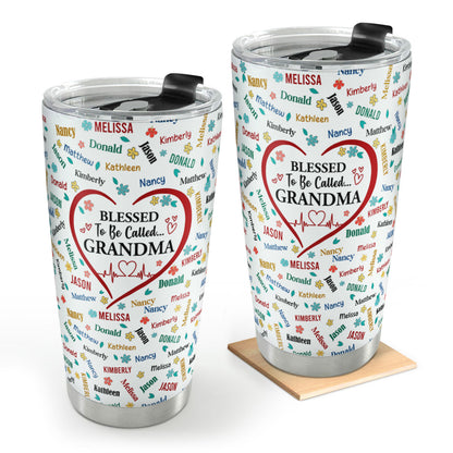 Blessed To Be Called Grandma | Personalized Stainless Steel Tumbler JSSSTPT2651D