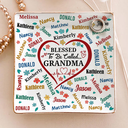 Blessed To Be Called | Personalized Ceramic Ring Dish Square