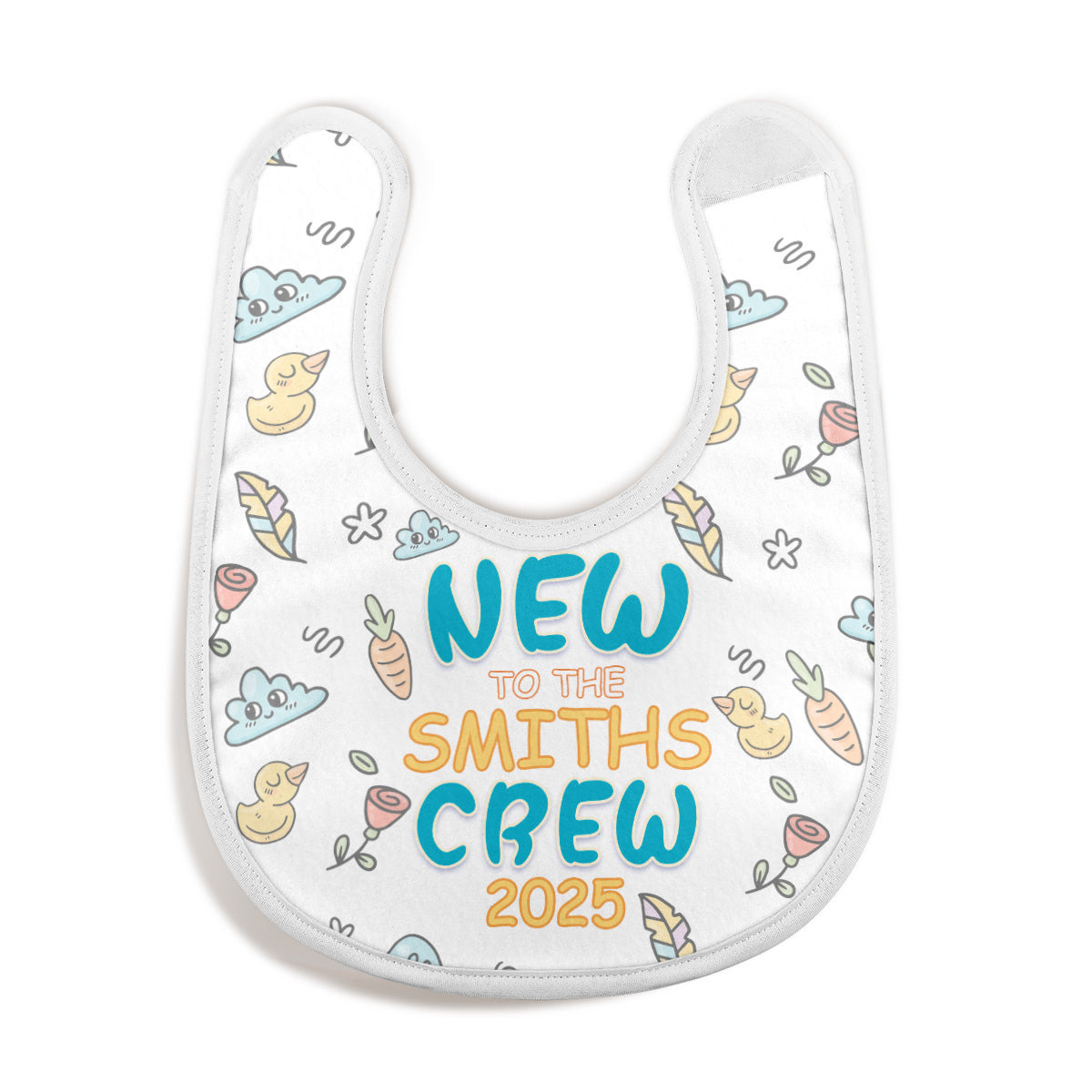 New To The Crew | Personalized Baby Bib