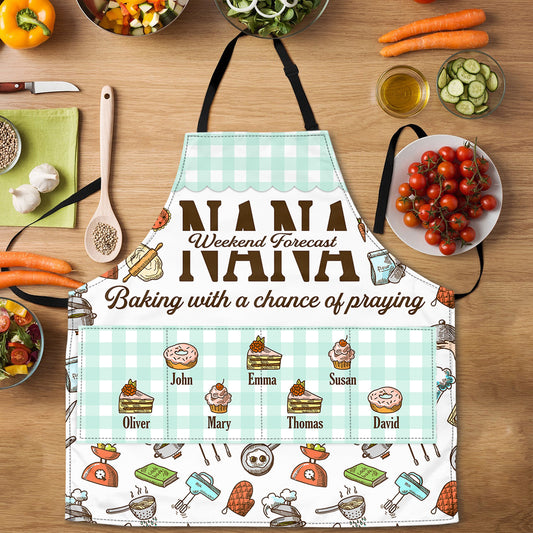 Weekend Forecast By Mom | Personalized Apron With Pocket
