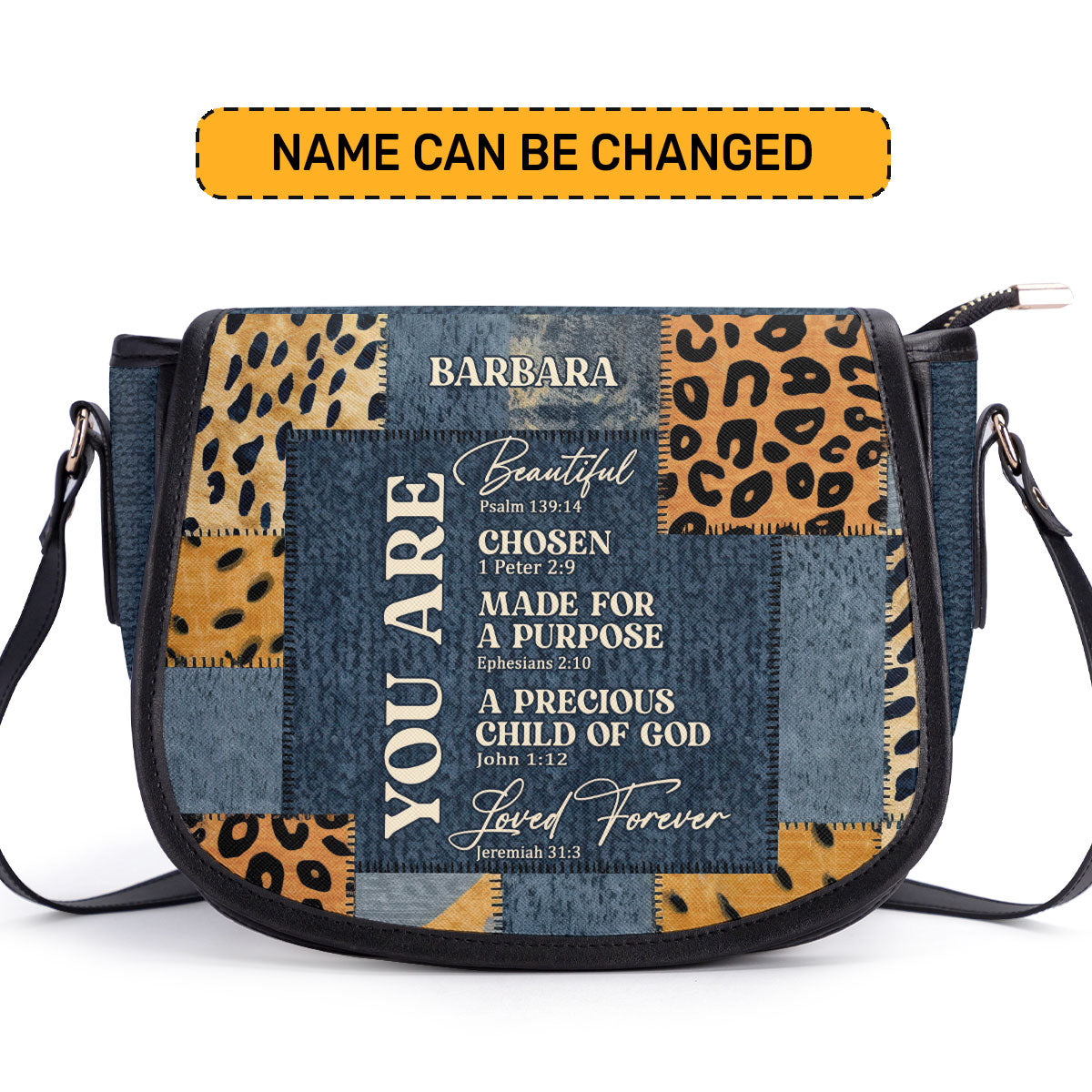 You Are Made For A Purpose - Personalized Leather Saddle Bag LHBM720
