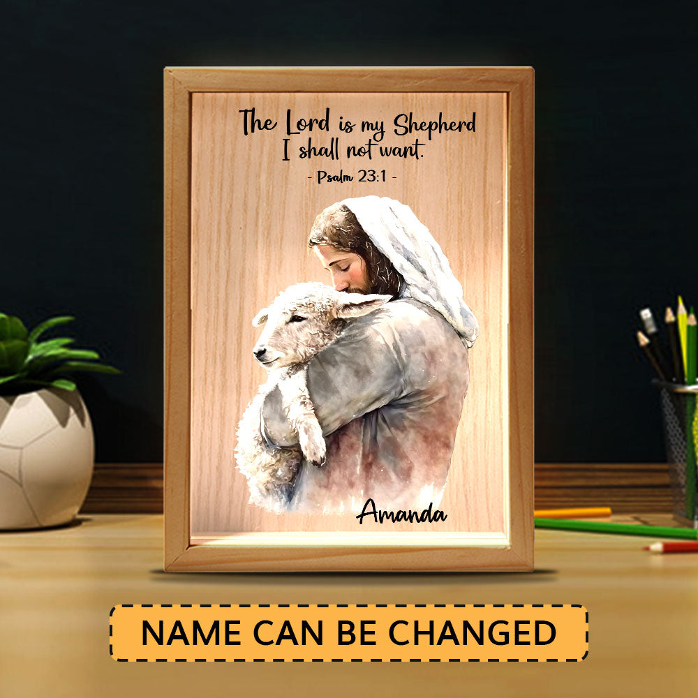 Jesuspirit Personalized Frame Light Box | The Lord Is My Shepherd FLBM05