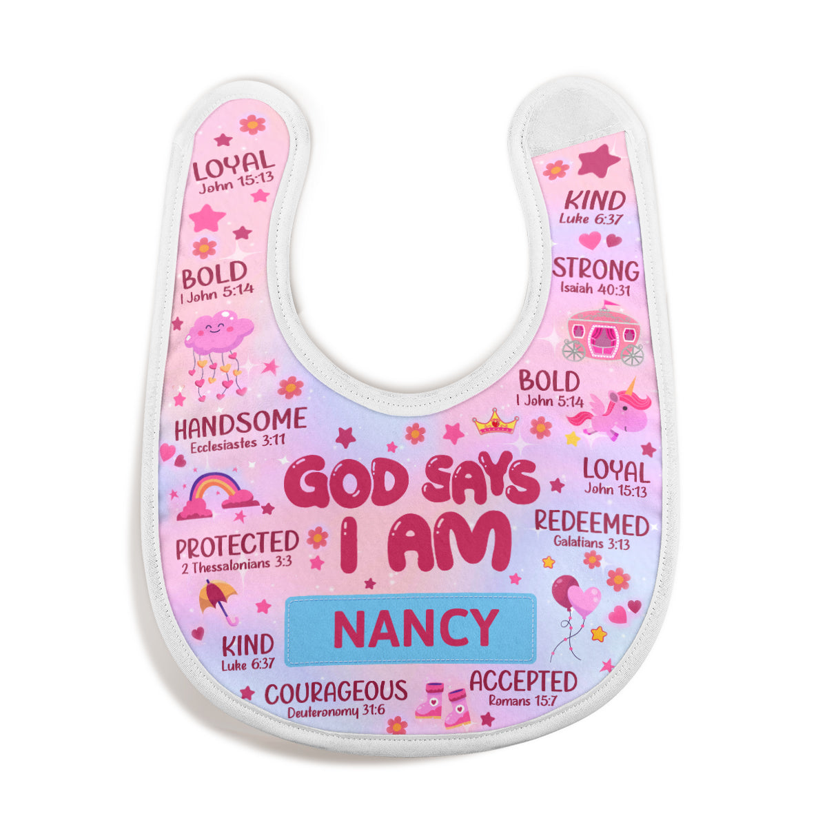 God Says I Am | Personalized Baby Bib