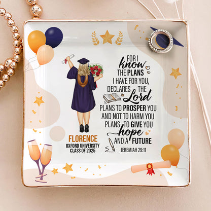 Plans I Have For You | Personalized Ceramic Ring Dish Square