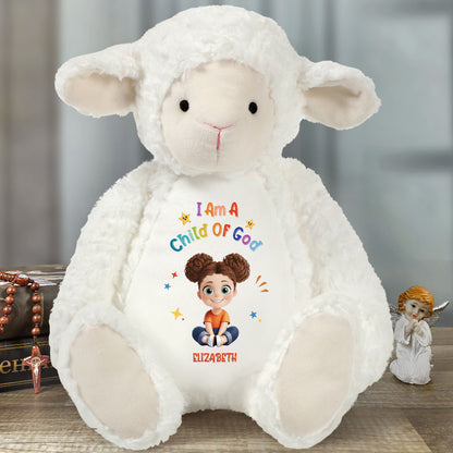 I Am A Child Of God | Personalized Stuffed Lamb
