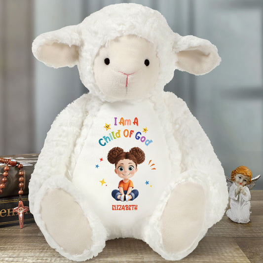 I Am A Child Of God | Personalized Stuffed Lamb