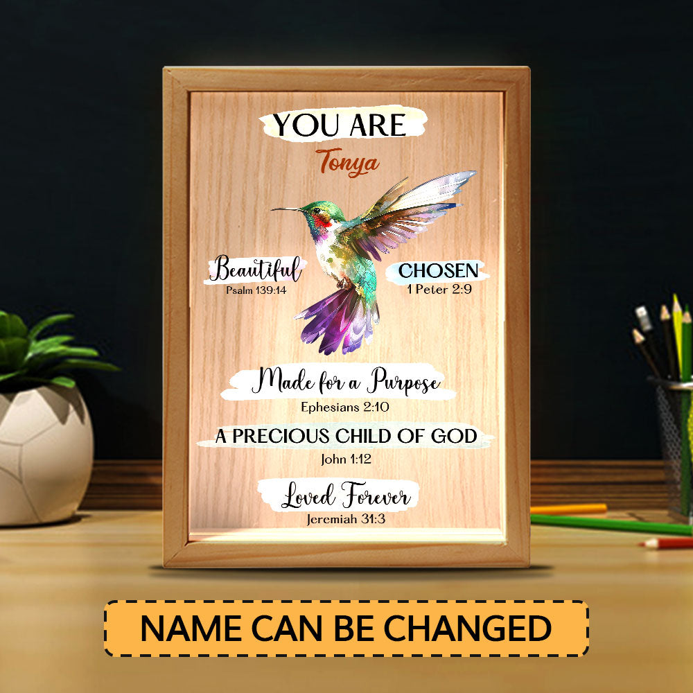 Jesuspirit Personalized Frame Light Box | What God Says About You FLBM10
