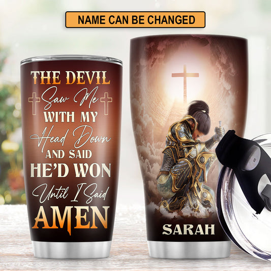 Jesuspirit | Christian Faith Gifts | Stainless Steel Tumbler | Until I Said Amen  SSTNAM1012