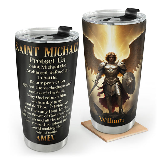 Saint Michael | Personalized Stainless Steel Tumbler JSSSTPTN1132L