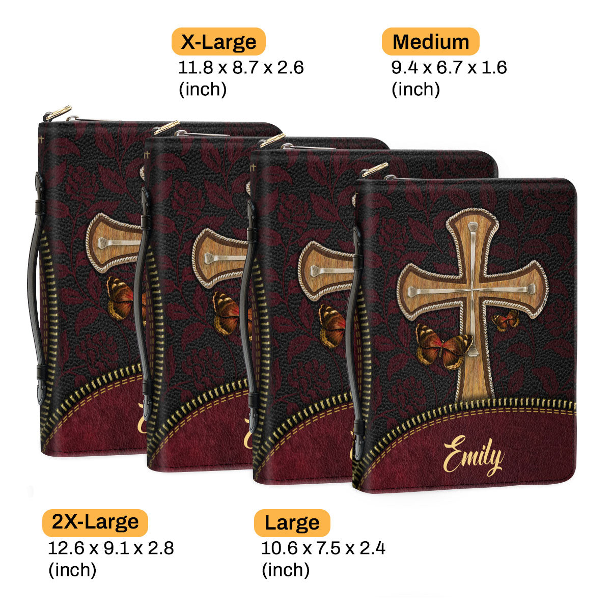 Choose Love, Show Grace, Have Faith - Beautiful Personalized Bible Cover AHN266