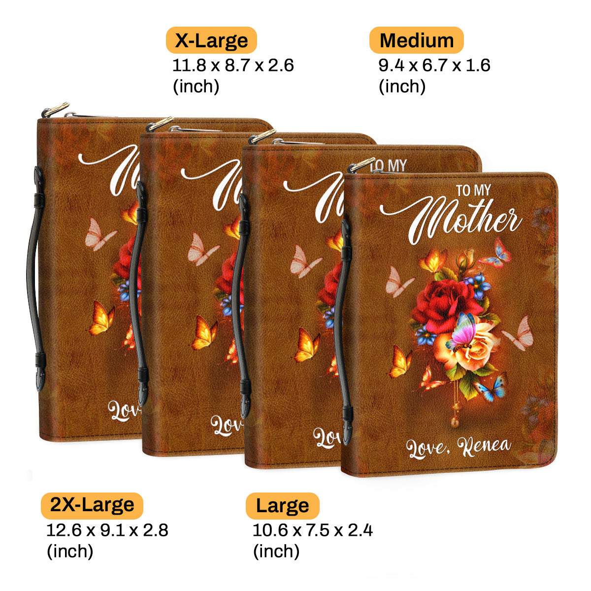 Jesuspirit Personalized Bible Cover | I've Learned Many Things From You | Rose And Butterfly | Emotional Gift For Mother NUH268C