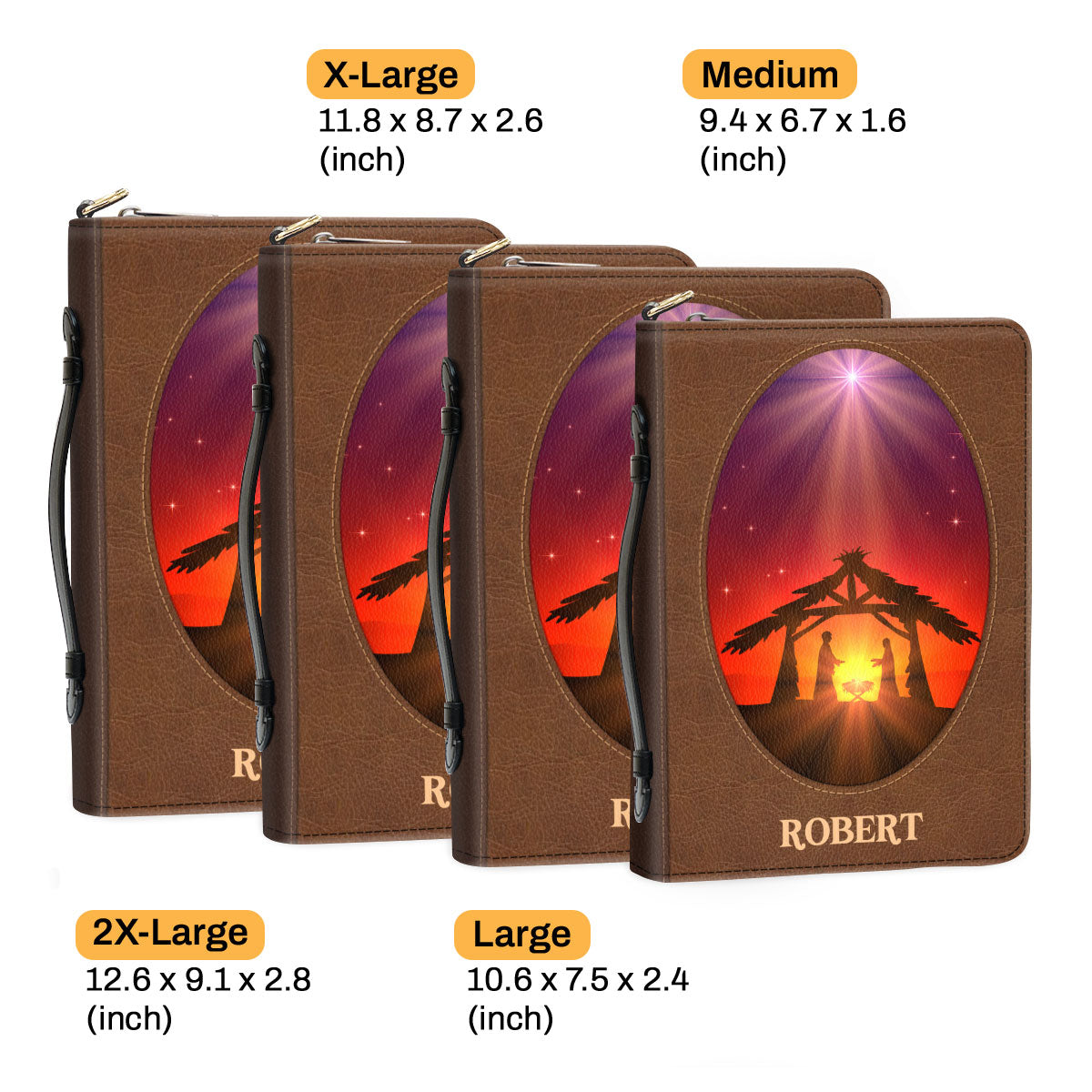 Jesuspirit Personalized Leather Bible Cover | Zippered Bible Case | Gift For Christian Friends NUH285B