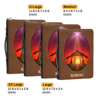 Jesuspirit Personalized Leather Bible Cover | Zippered Bible Case | Gift For Christian Friends NUH285B