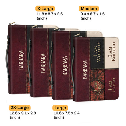 Must-Have  Personalized Bible Cover - I Am Strong, I Am Worthy NUHN282