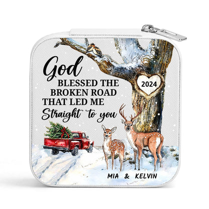 God Blessed The Broken Road That Led Me Straight To You | Personalized Jewelry Box