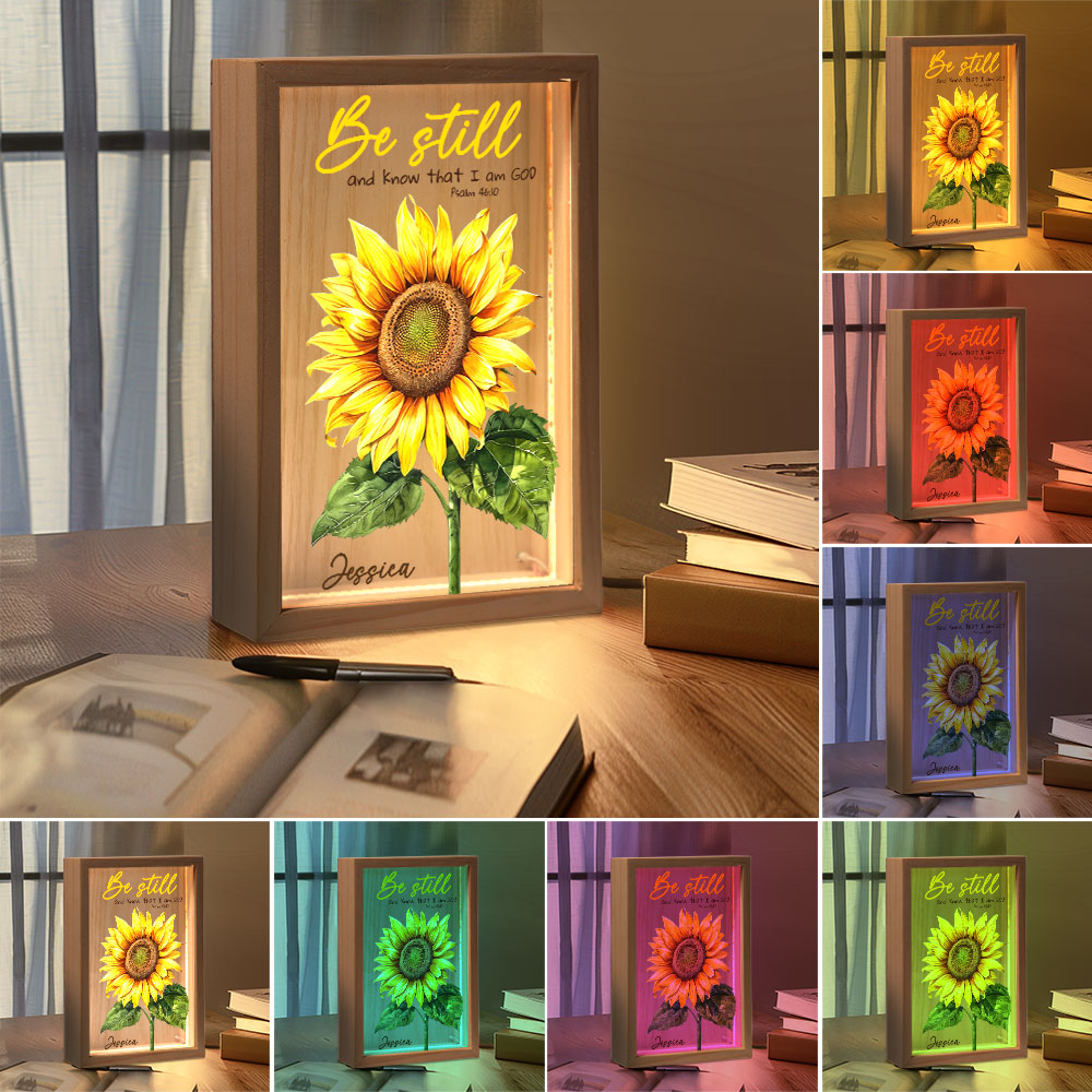 Jesuspirit Personalized Frame Light Box | Be Still FLBHN02