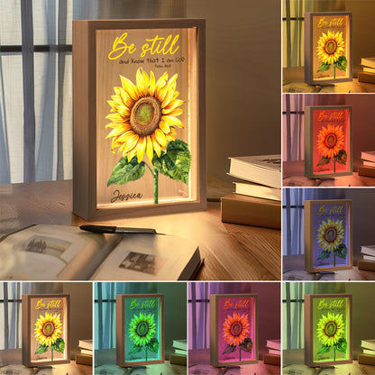 Jesuspirit Personalized Frame Light Box | Be Still FLBHN02