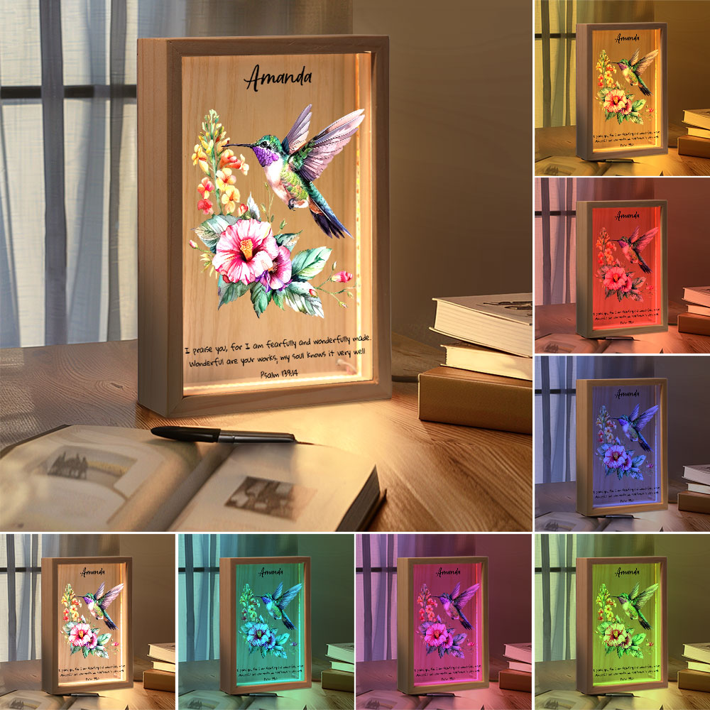 Jesuspirit Personalized Frame Light Box | I Am Fearfully And Wonderfully Made FLBHN03