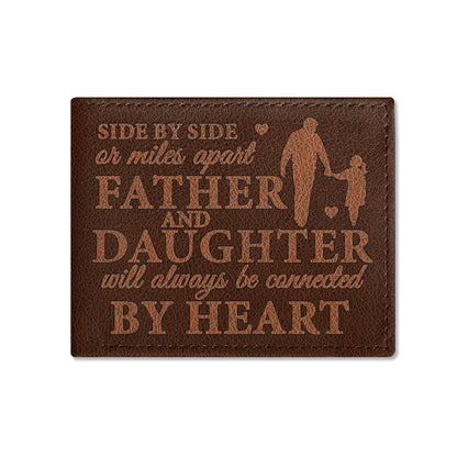 Side By Side Or Miles Apart | Personalized Folded Wallet For Men JSLFWM1033