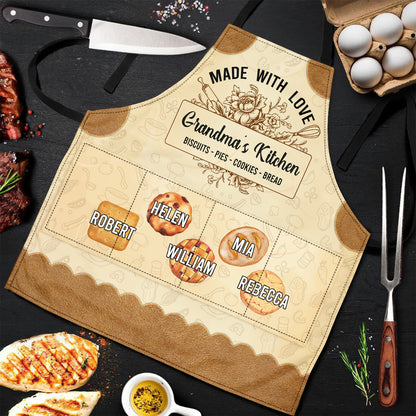 Made With Love Grand's Kitchen | Personalized Apron With Pocket
