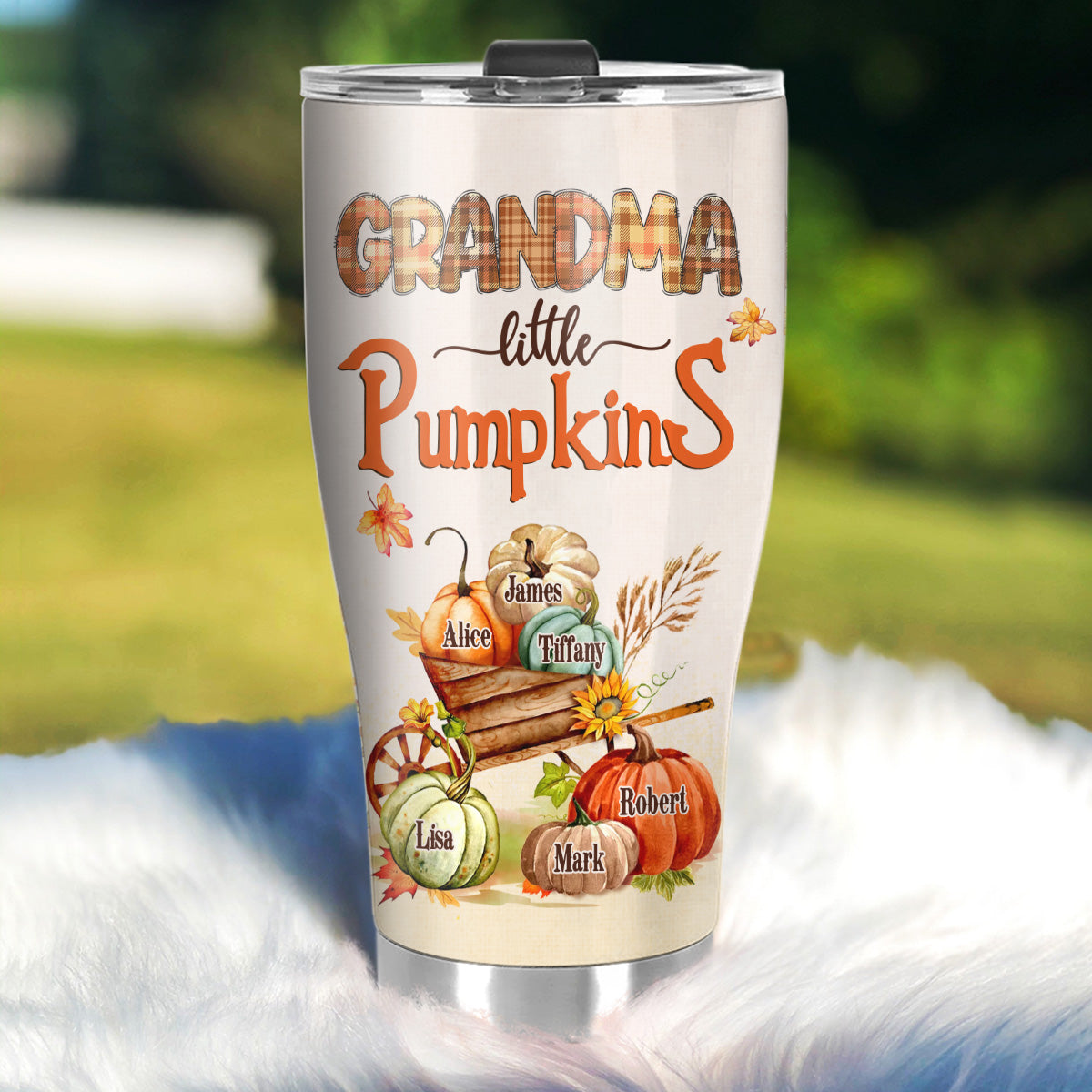 Grandma's Little Pumpkins | Personalized Stainless Steel Tumbler JSSSTPTN2587T