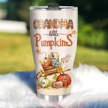 Grandma's Little Pumpkins | Personalized Stainless Steel Tumbler JSSSTPTN2587T