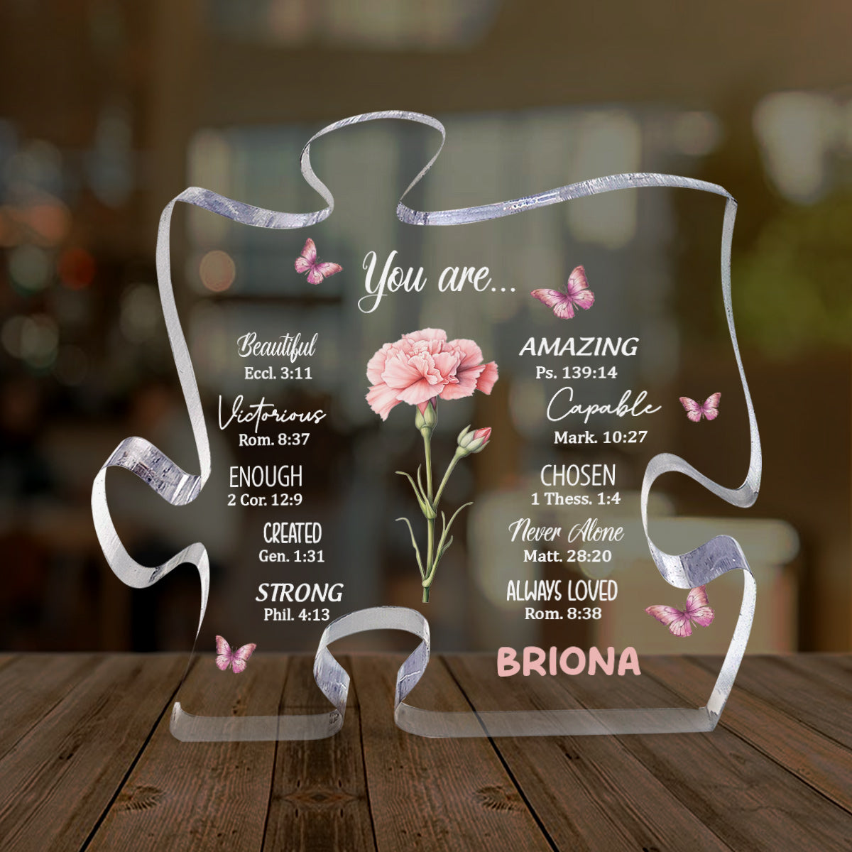 You Are Beautiful | Personalized Custom Shaped Squared Acrylic Plaque JSAPPHLPA1735TA