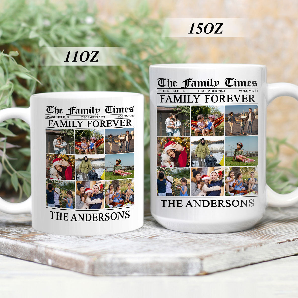 The Family Times | Personalized White Ceramic Mug