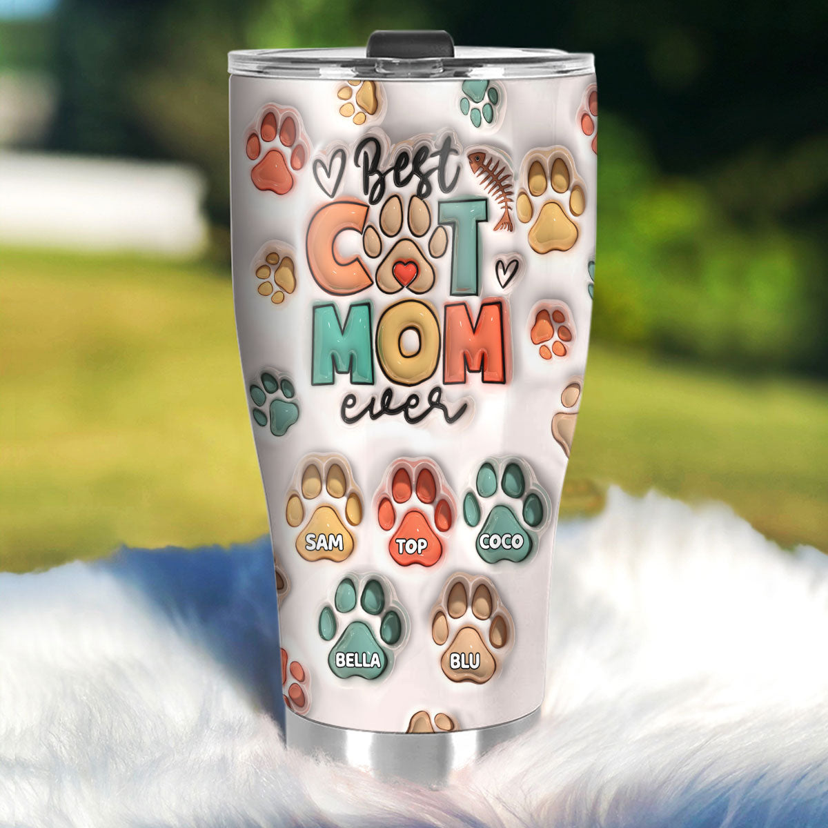 Best Cat Mom | Personalized Stainless Steel Tumbler SSTH848