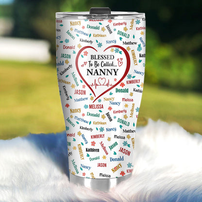 Blessed To Be Called Grandma | Personalized Stainless Steel Tumbler JSSSTPT2651D