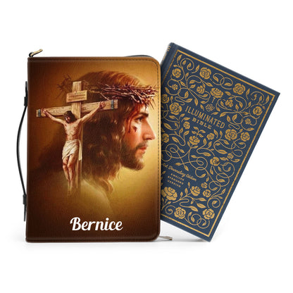 Jesuspirit | Personalized Bible Cover With Handle | Romans 8:38-39 | The Love Of God | Jesus & Cross H107