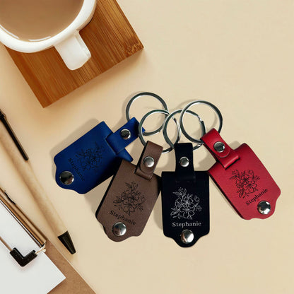 Jesuspirit Personalized Leather Photo Keychain | God Calls You Beautiful LPKHN04