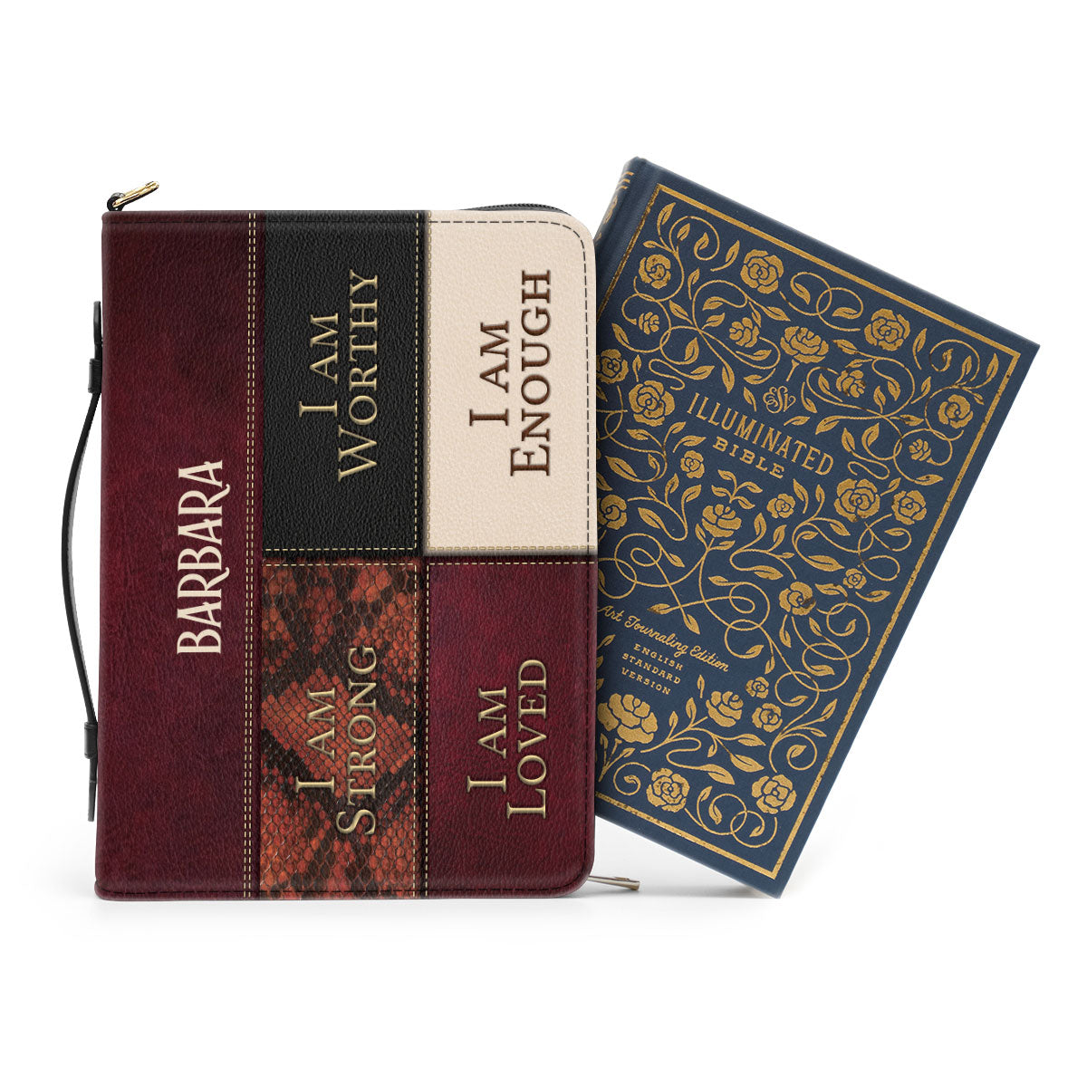 Must-Have  Personalized Bible Cover - I Am Strong, I Am Worthy NUHN282