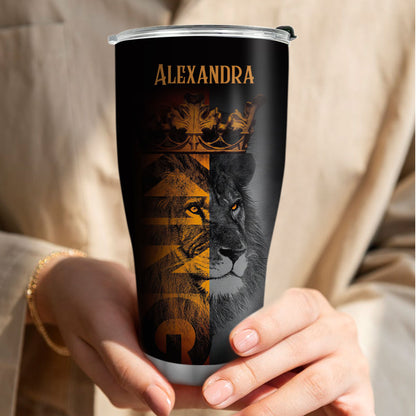 Jesuspirit | Christian Faith Gifts | Personalized Stainless Steel Tumbler | Joshua 1:9 | Be Strong And Courageous SSTM504