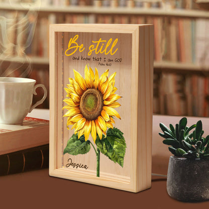 Jesuspirit Personalized Frame Light Box | Be Still FLBHN02