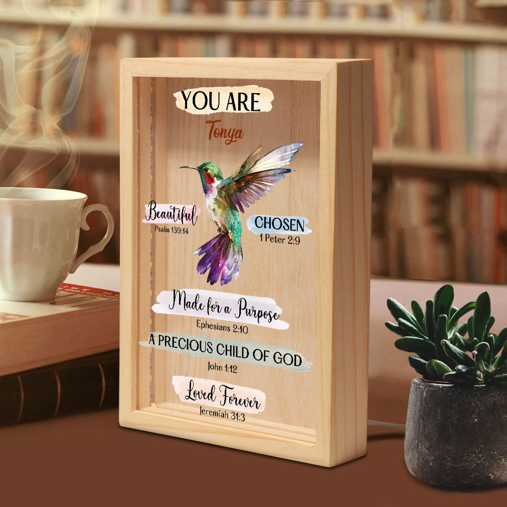 Jesuspirit Personalized Frame Light Box | What God Says About You FLBM10