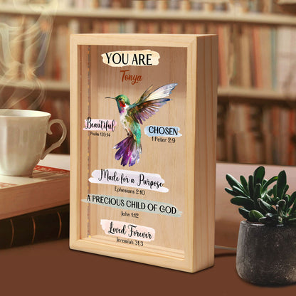 Jesuspirit Personalized Frame Light Box | What God Says About You FLBM10