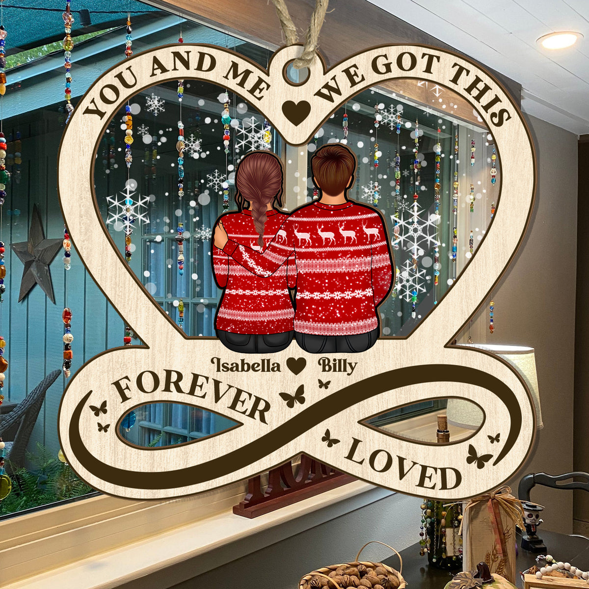 You And Me We Got This | Personalized Wood & Acrylic Ornament JSWAOPTN1683D