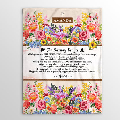 The Serenity | Personalized Fleece Blanket JSFBPT2428L