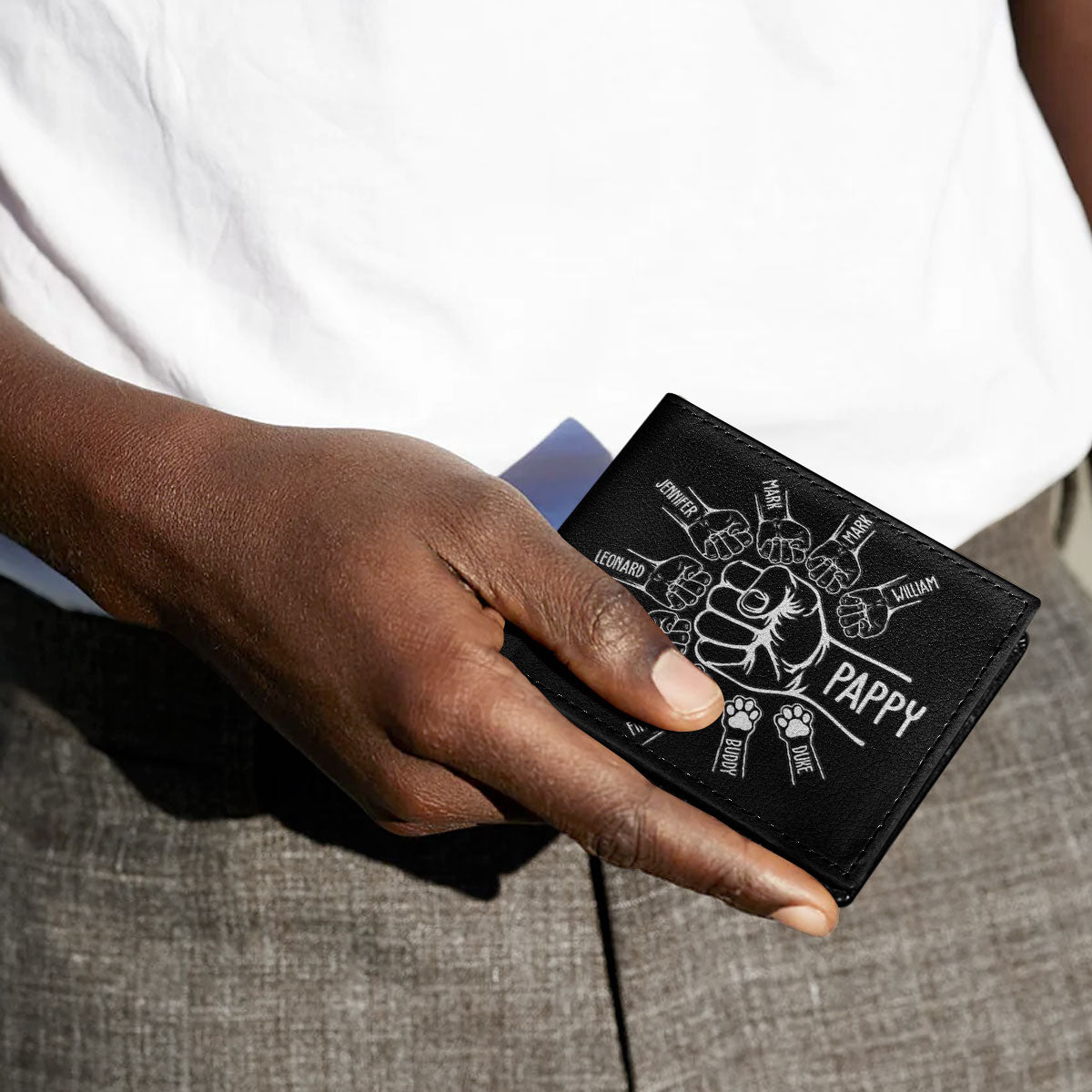 Best Dad Ever | Personalized Folded Wallet For Men JSLFWH860