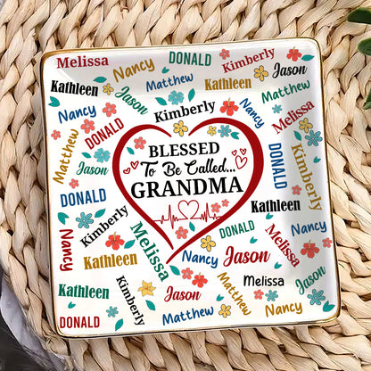 Blessed To Be Called | Personalized Ceramic Ring Dish Square