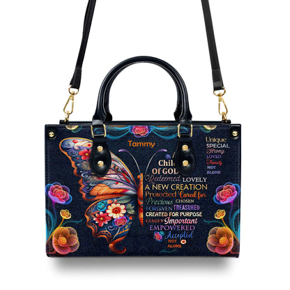 Jesuspirit | Personalized Leather Handbag With Zipper | Child Of God LHBM719