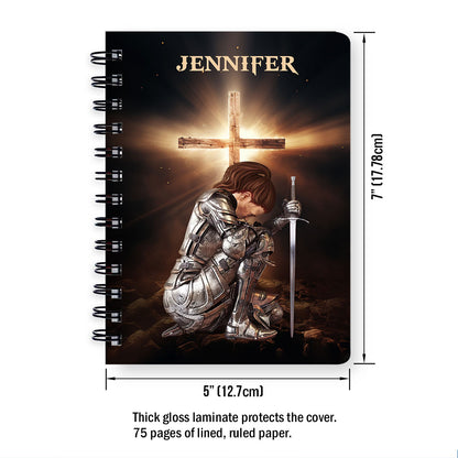Jesuspirit  | Religious Gift For Christian People | I Am The Daughter Of The King  | Personalized Spiral Journal SJNAM1010