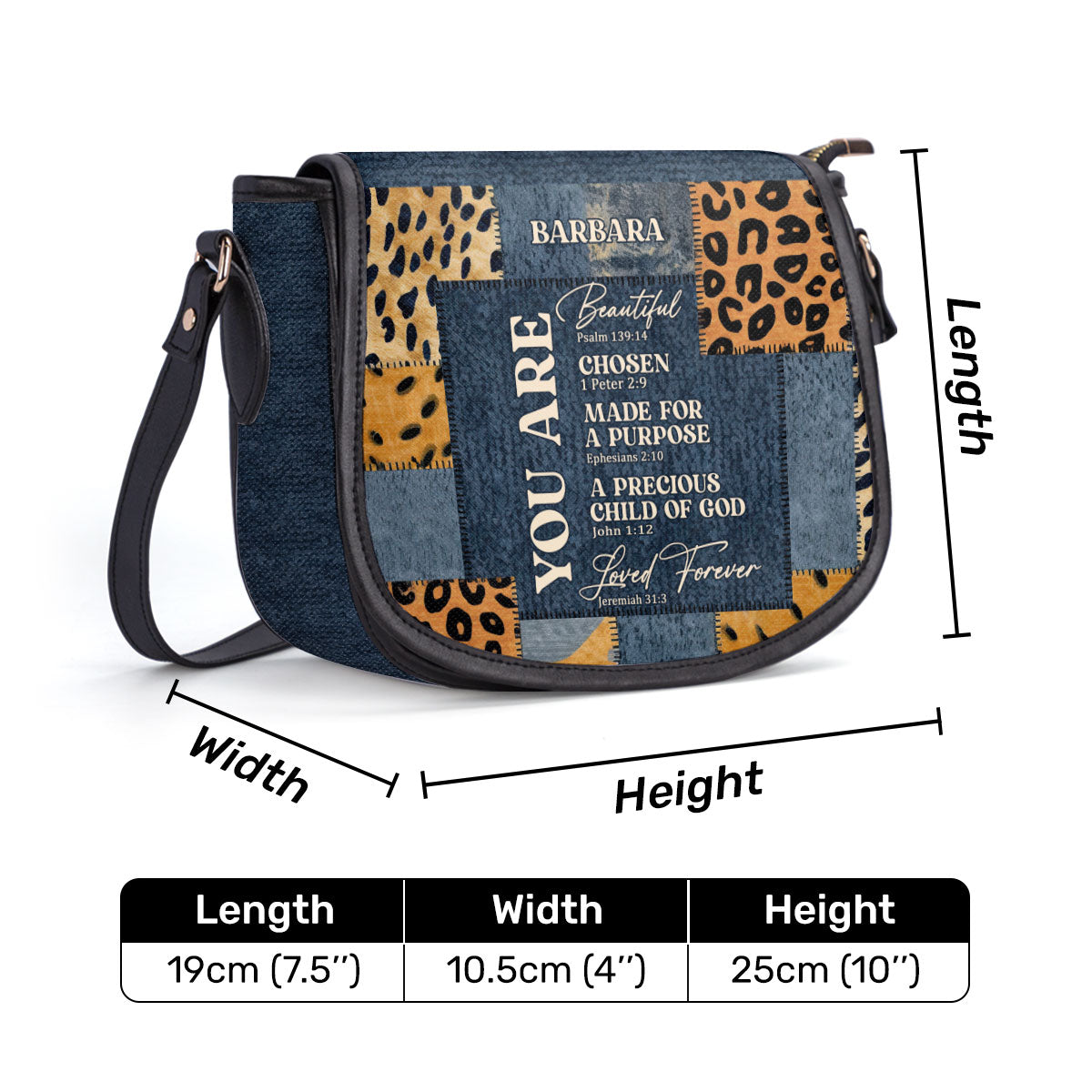 You Are Made For A Purpose - Personalized Leather Saddle Bag LHBM720