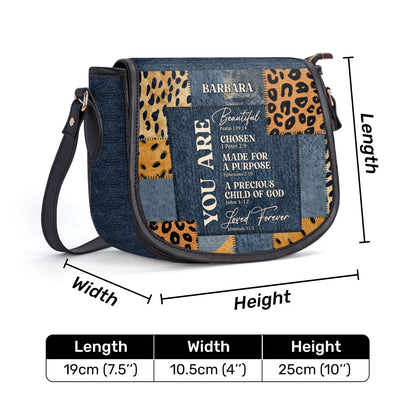 You Are Made For A Purpose - Personalized Leather Saddle Bag LHBM720