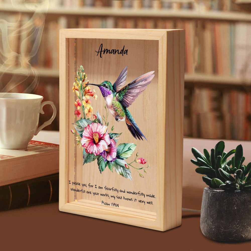 Jesuspirit Personalized Frame Light Box | I Am Fearfully And Wonderfully Made FLBHN03