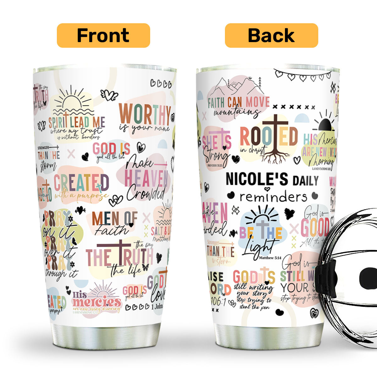 My Daily Reminders | Personalized Stainless Steel Tumbler JSSSTHLPA1554L