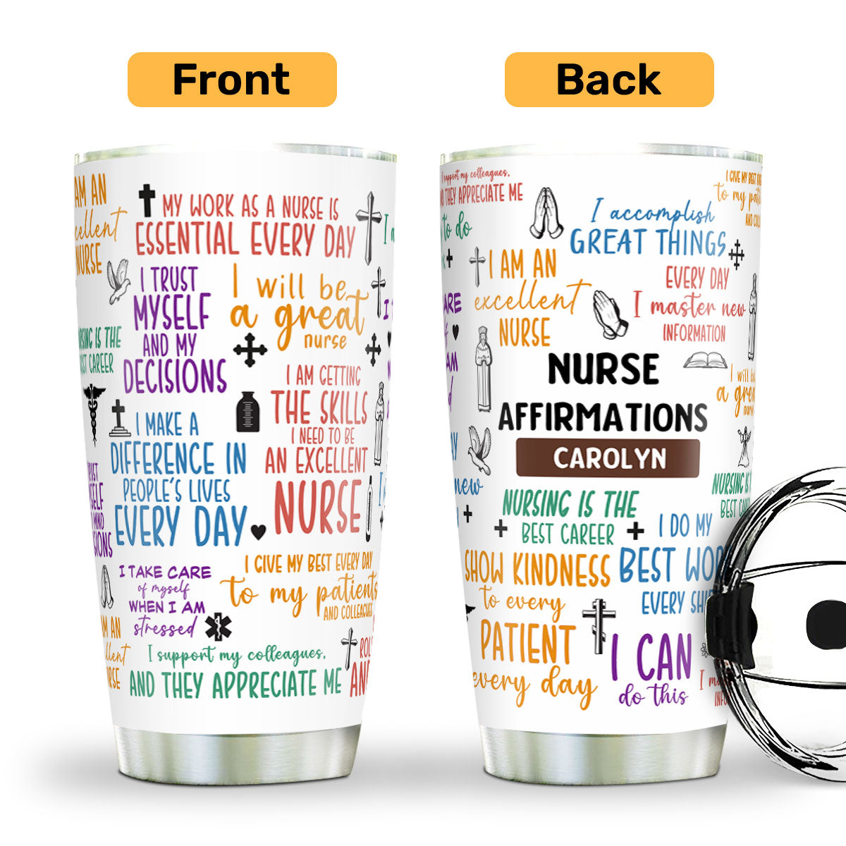 Nurse Affirmations | Personalized Stainless Steel Tumbler JSSSTHLPA1591TA